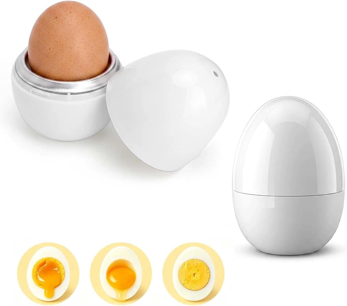 Magnetron Eierreider voor 1 Ei - 2x Magnetron Eierreider - Veilig koken - Gezond ontbijt in 4-10 minuten - SnelShoppen — afbeelding 1