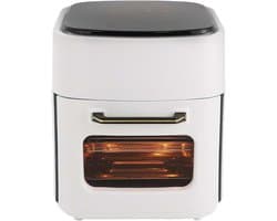 15L mini-oven, heteluchtfriteuse, heteluchtfriteuse, 1400 W, met 3 accessoires, heteluchtfriteuse met digitaal led-display, airfryer zonder olie (wit)