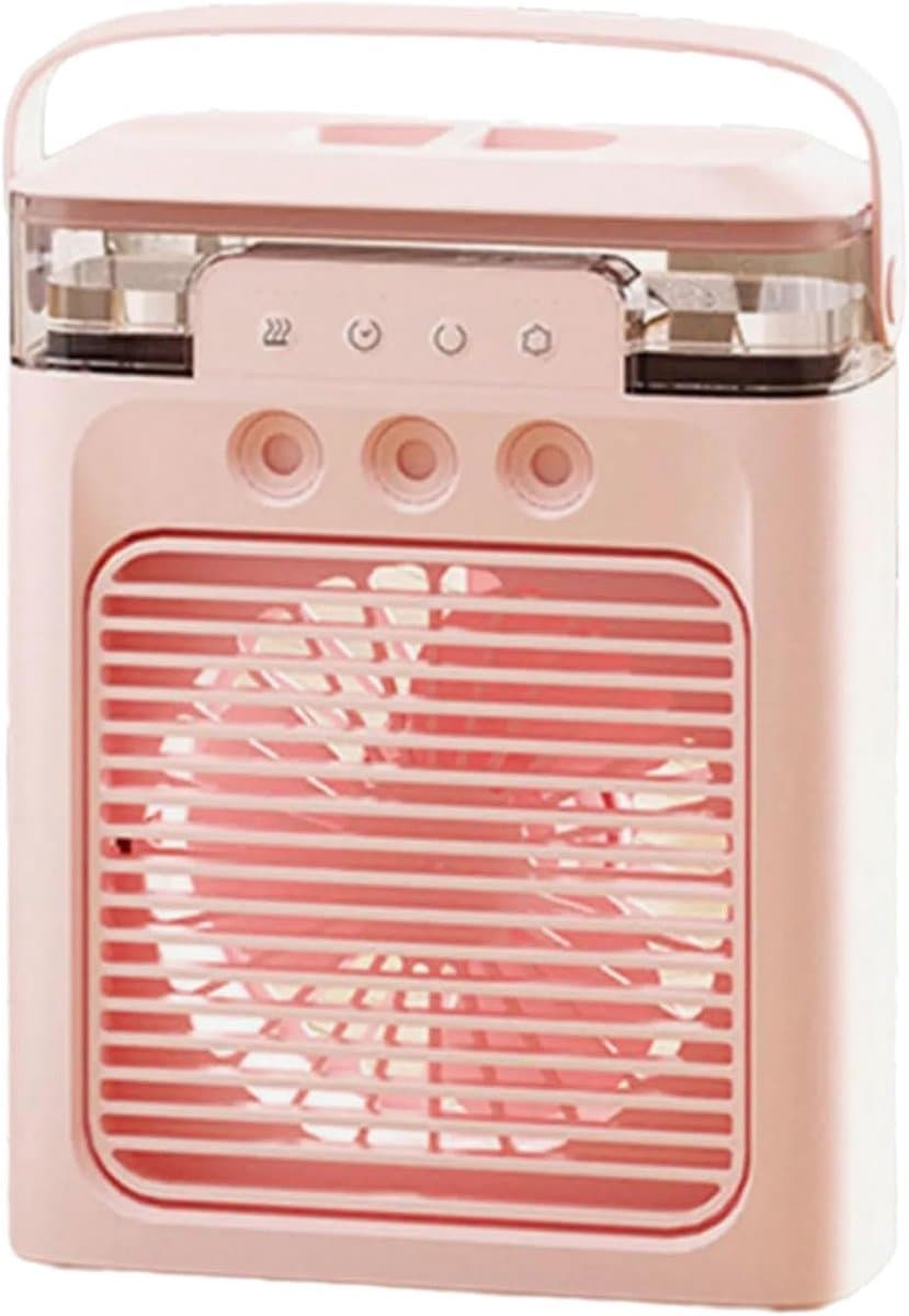 Persoonlijke Aircooler | Portable Air Conditioner, 3‑in‑1 Verdampingskoeler, bevochtiger en luchtreiniger, bureau‑ventilator met 7‑kleuren LED‑nachtlamp, USB‑voeding voor kantoor, thuis en reizen — afbeelding 1