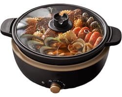 Elektrische Slowcooker - Multicooker Stoofpot - Gerechten Bereiden - Split Ontwerp - 3 Liter - Zwart