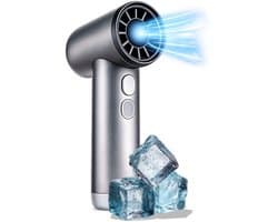 Lifetime Air Hoge Snelheidsventilator - Draagbare Handventilator met 3 Snelheden - Mini Ventilator USB-C Oplaadbaar - Krachtige Luchtstroom voor Onderweg - 13 x 4 x 9 cm - Grijs