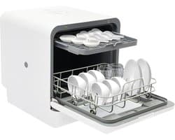 Mini vaatwasser - Kleine vaatwasser - Snel afwassen - Heteluchtdrogen - 45 cm - Wit