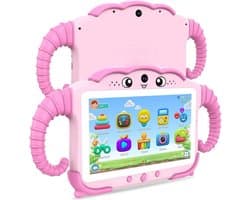 SnelShoppen - Kindertablet 7 Inch - Android Tablet voor Kinderen - WiFi, Bluetooth, 32GB ROM, Quad Core, Educatief, Met Ouderlijk Toezicht, Touchscree
