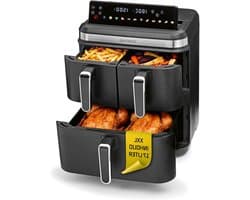 Verticale Heteluchtfriteuse - Airfryer XXL - Grote Maaltijden Bereiden - 3 Gaarzones - 17 Liter - Zwart