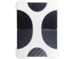 X Type 2,5 inch draagbare harde schijf siliconen hoes voor 2TB-4TB WD & SEAGATE & Toshiba draagbare harde schijf, zonder gat (wit)