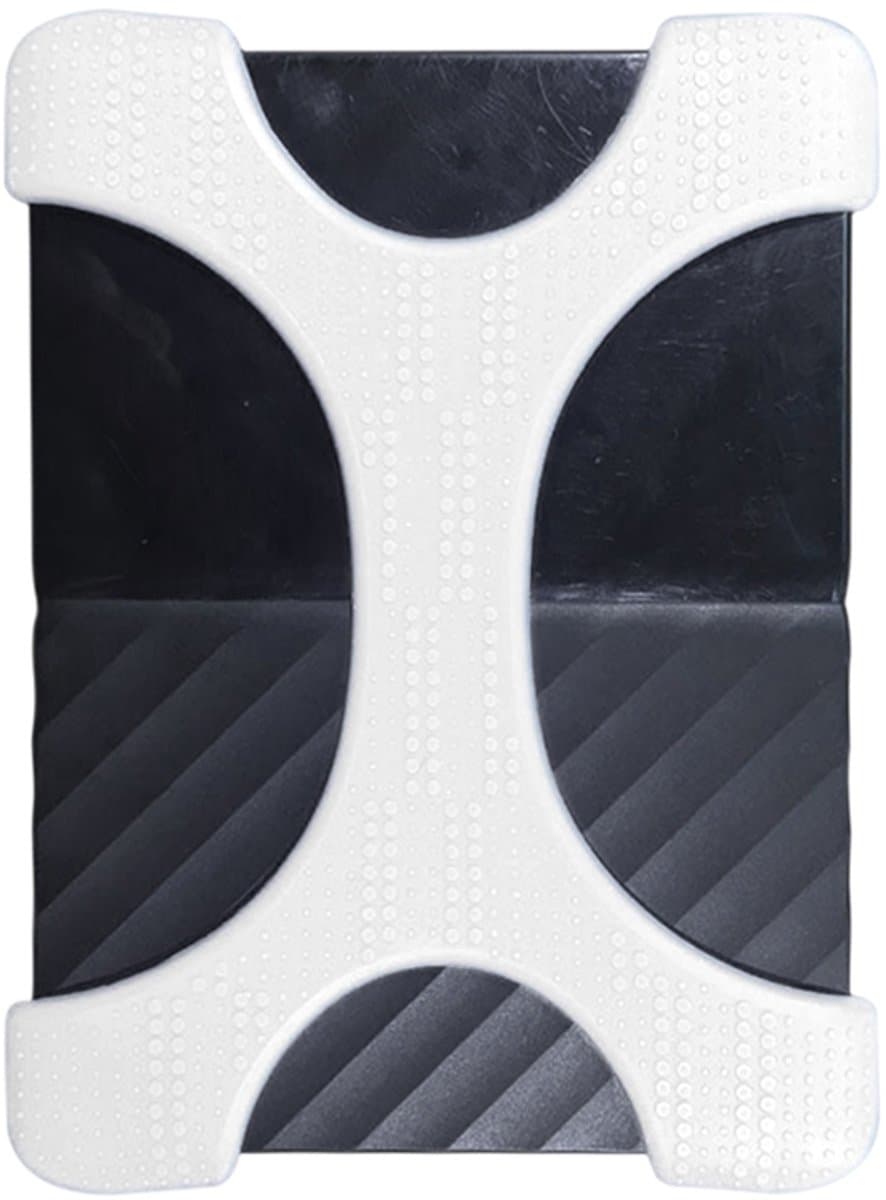 X Type 2,5 inch draagbare harde schijf siliconen hoes voor 2TB-4TB WD & SEAGATE & Toshiba draagbare harde schijf, zonder gat (wit) — afbeelding 1
