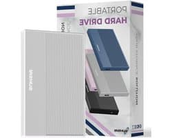 Externe Harde Schijf - Draagbare Opslag - Bestanden Opslaan - Snelle Dataoverdracht - 120GB Capaciteit - Zilver