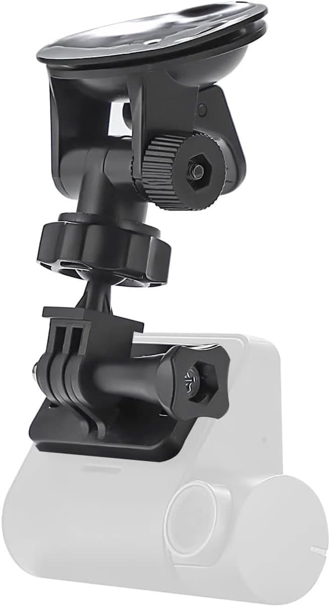 Dash Cam Mount, verstelbare zuignap houder, compatibel met 70mai A810/A800/A800S/A500/A500S/D02/D08/Pro modellen, zwart (zuignap beugel voor D02/08/pro) — afbeelding 1