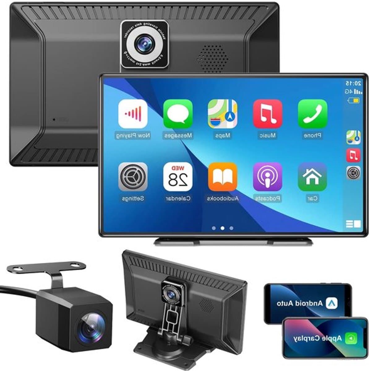 Navigatiesysteem Auto - Dashcam voor auto - GPS Navigatie - Draadloze - 2.5K DVR - Bluetooth Audio - ADAS Systeem - 9" - Achteruitrijcamera - Spraakbesturing — afbeelding 1