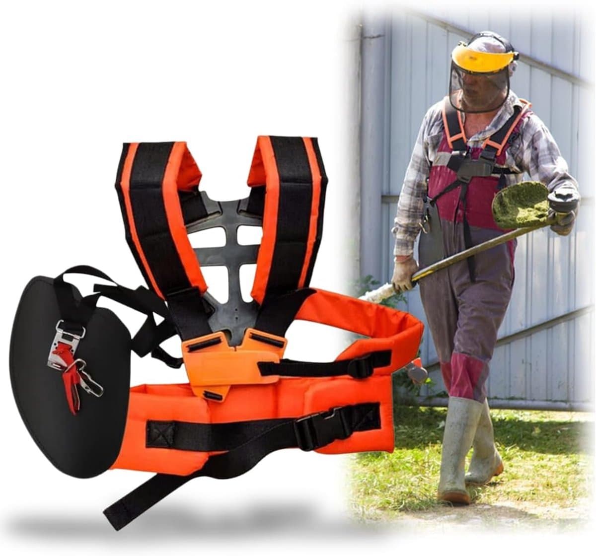 SnelShoppen - Professionele FGen Tondeuse met Dubbele Schouderriem - Verstelbare Schouderriem voor Grasmaaier, Bosmaaier en Trimmer - Ideaal voor Tuin — afbeelding 1