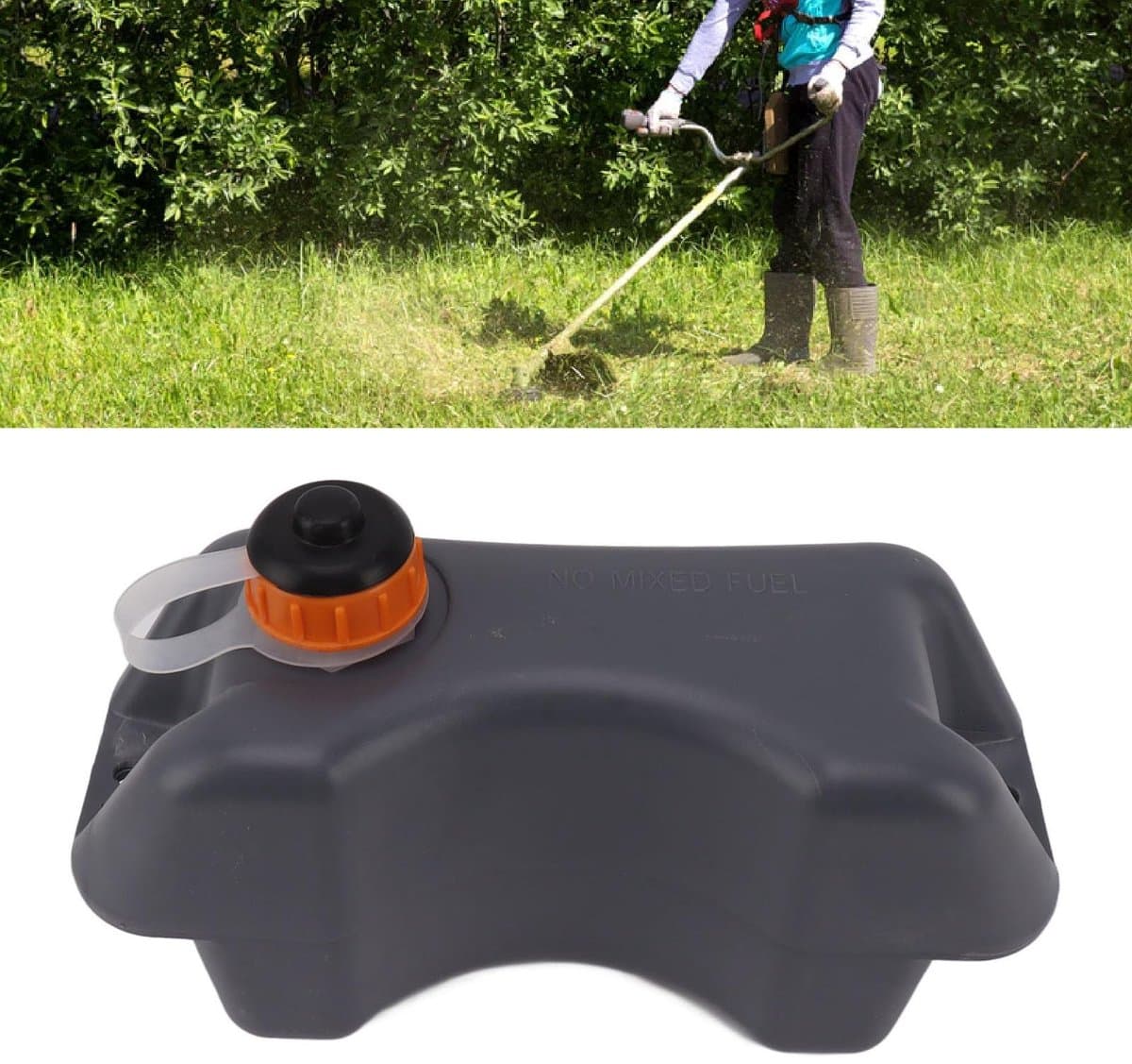 Dailygoods- Grasmaaierreservoir Kunststof Hoge Hardheid - Brandstoftank - Onderdeel Grasmaaier - Duurzaam - Efficiënte Levering - Gewicht 668 g — afbeelding 1