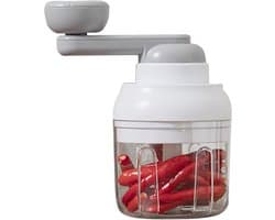 Handmatige Keukenmachine - Groentehakker - Snel Ingrediënten Snijden - Efficiënt Versnipperen - 250 ml - Wit
