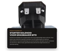 Startrelais Aluminium - Starter Solenoid - 12V - Geschikt voor MTD - Vervangt OEM 725 04439B - Duurzaam en betrouwbaar - Startsolenoïde