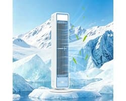 Archi USB Torenventilator – Draadloze Bureauventilator – Luchtkoeler - 3600mAh – 3 Snelheden – Met Afstandsbediening – Wit