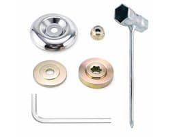 Dailygoods- Moeren Universele Reparatieset - Adapter Bosmaaier - 6 Stuks - Slijtvast - Corrosiebestendig - Duurzaam Metaal - Bevestigingsset