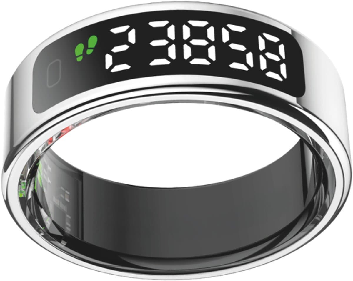NOLATR Vue, Slimme Ring met Stappenteller, Activiteitstracker & Hartslagmeter – met Touch functie - Zonder Abonnement & Nederlandse App – Zilver – Maat 9 — afbeelding 1