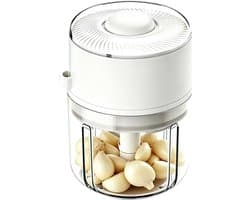 Elektrische Mini Chopper - Kleine Keukenmachine - Snel Ingrediënten Hakken - Oplaadbaar Draadloos - 350 ml Capaciteit - Wit