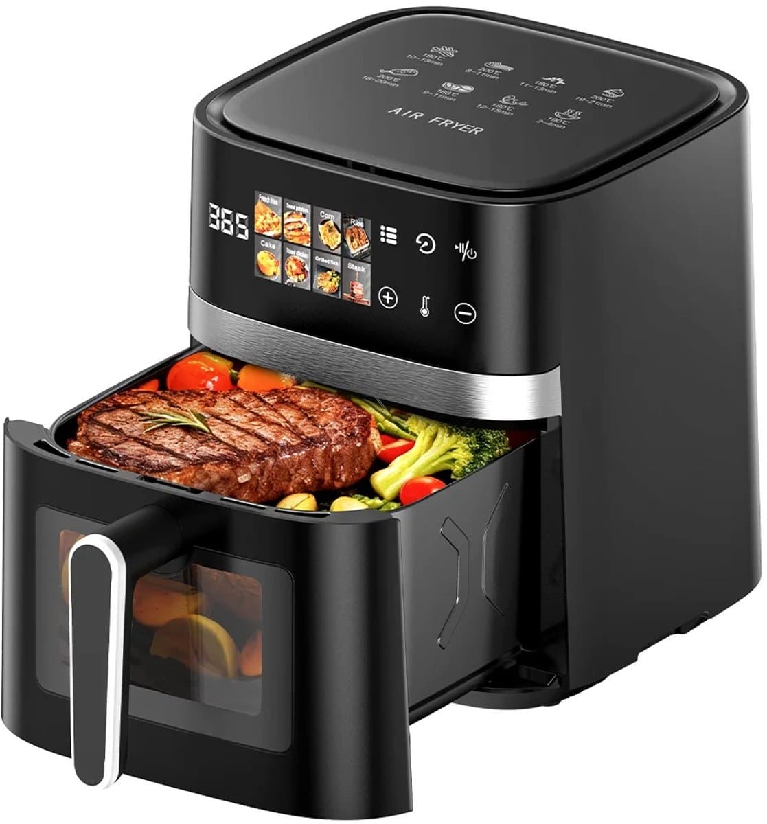 UrbanSelect - Airfryer 5.5 Liter - 8 kookprogramma's - Minder vet — afbeelding 1