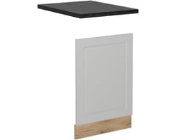 Vaatwasser Frontpaneel - Keukenpaneel - Inbouwkeuken - Landhuis Stijl - 45 cm Breed - Antraciet