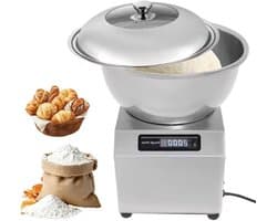 Deegmenger RVS Kom - Deegkneedmachine Standmixer - Bakken en Mengen - Krachtige 1500W Motor - 8 kg Capaciteit - Zilver