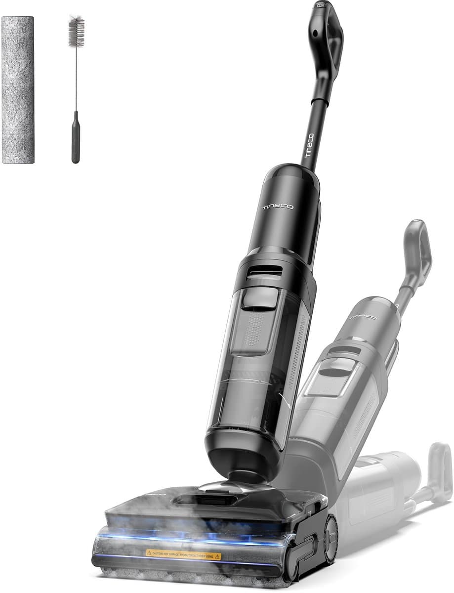 S7 Stretch Steam Plus - Nat en droog stofzuiger en dweil - 180° Lay-Flat - 85°C 5 Min Zelfschoonmaak routine - 50 minuten accu - DualBlock Anti-Tangle - Dual Edge Schoonmaak methode - Schoonmaken onder meubels — afbeelding 1