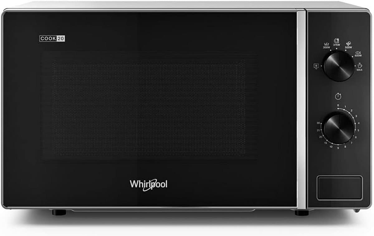 Whirlpool MWP 101 SB-1 Magnetron zwart 20 liter 700 W + 3 Jaar Gratis Extra Garantie — afbeelding 1