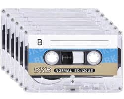 6x Audio cassettebandje 90min - Blanco - Reel To Reel - Audio Tape - Muziekcassettes - Cassettebandjes - Blanco audiocassettes - Geluidsarme - Muziekcassettes van 90 minuten - Opnamecassettes - Geschikt voor lezingen, seminars en dagelijkse opnames