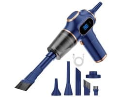 Innovastore Autostofzuiger - Kruimeldief - Draagbarestofzuiger - Reinigingsmachine - Tapijtreiniger - Draadloos - 95000PA -Blauw