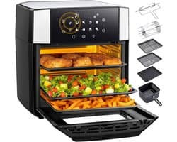 Heteluchtfriteuse - Airfryer - Gezond Frituren - Grote Capaciteit - 5 Liter - Zwart