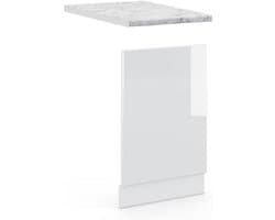 Vaatwasser Frontpaneel Wit Hoogglans 45 cm Voor Inbouwkeuken