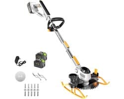 Elektrische Grasmaaier - Draadloze maaier - Gazononderhoud - 3-in-1 functie - 16 cm snijbreedte - Zwart