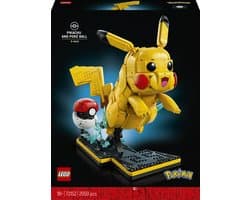 LEGO Pokémon Pikachu en Pokéball Bouwpakket voor Volwassenen en Woondecoratie - 72152