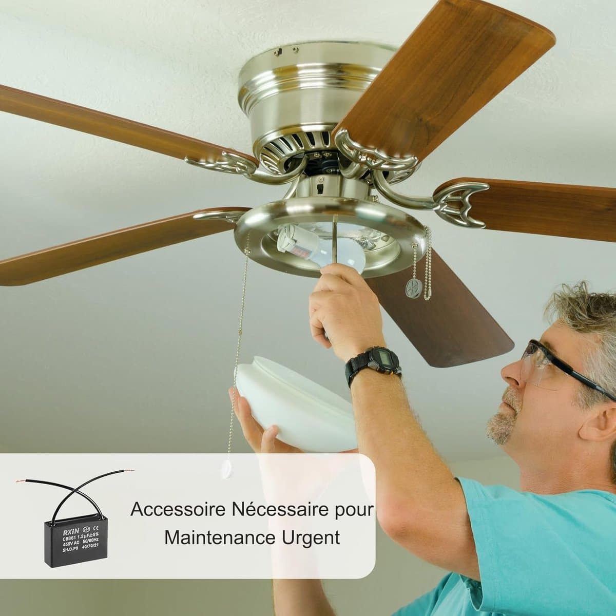 Condensator Plafondventilator - Startcondensator Motor - Ventilator Starten - Laag Verlies - 15 uF - Zwart — afbeelding 1
