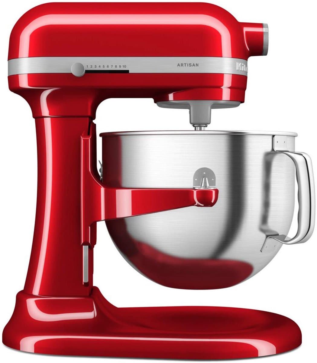 KitchenAid keukenmachine - Artisan - In hoogte verstelbare kom - 375 W - 11 snelheden - 3 RVS accessoires - 6,6L - Appelrood — afbeelding 1