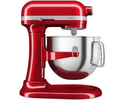 KitchenAid keukenmachine - Artisan - In hoogte verstelbare kom - 375 W - 11 snelheden - 3 RVS accessoires - 6,6L - Appelrood