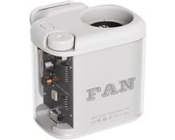 Tailleventilator - Draagbare Ventilator - 100 Snelheden - Digitaal Display - 1800 mAh - Bladloos - Met Transparante Clip - 6-8 Uur - Wit