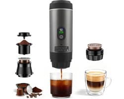 Aurixi® Draagbare Koffiemachine - Blender To Go - Draagbare Blender - Zwart - 27cm x 9cm x 9cm
