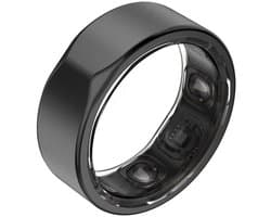 Kuno Ring 2 – Smart Ring – Slaapmonitor – Hartslag & Activiteitentracker – Stappen & Calorieën Meten – Zonder Abonnement – Waterbestendig – Zwart Maat 6