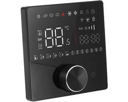 Digitale Thermostaat - Slimme Regelaar - Temperatuur Regelen - Nauwkeurige Controle - LCD Display - Zwart