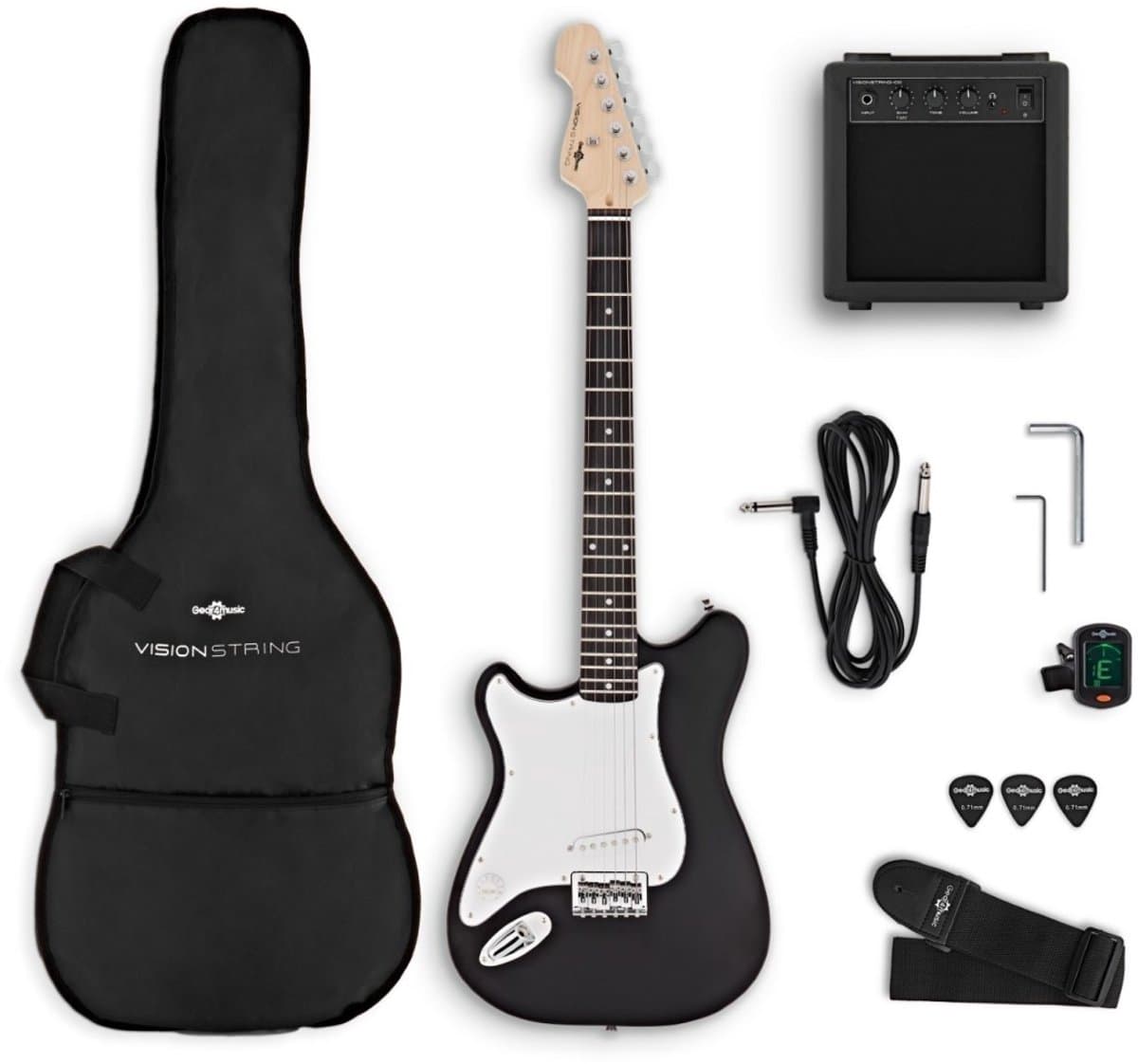 VISIONSTRING Linkshandige Elektrische Gitaar met 10W Versterker — afbeelding 1