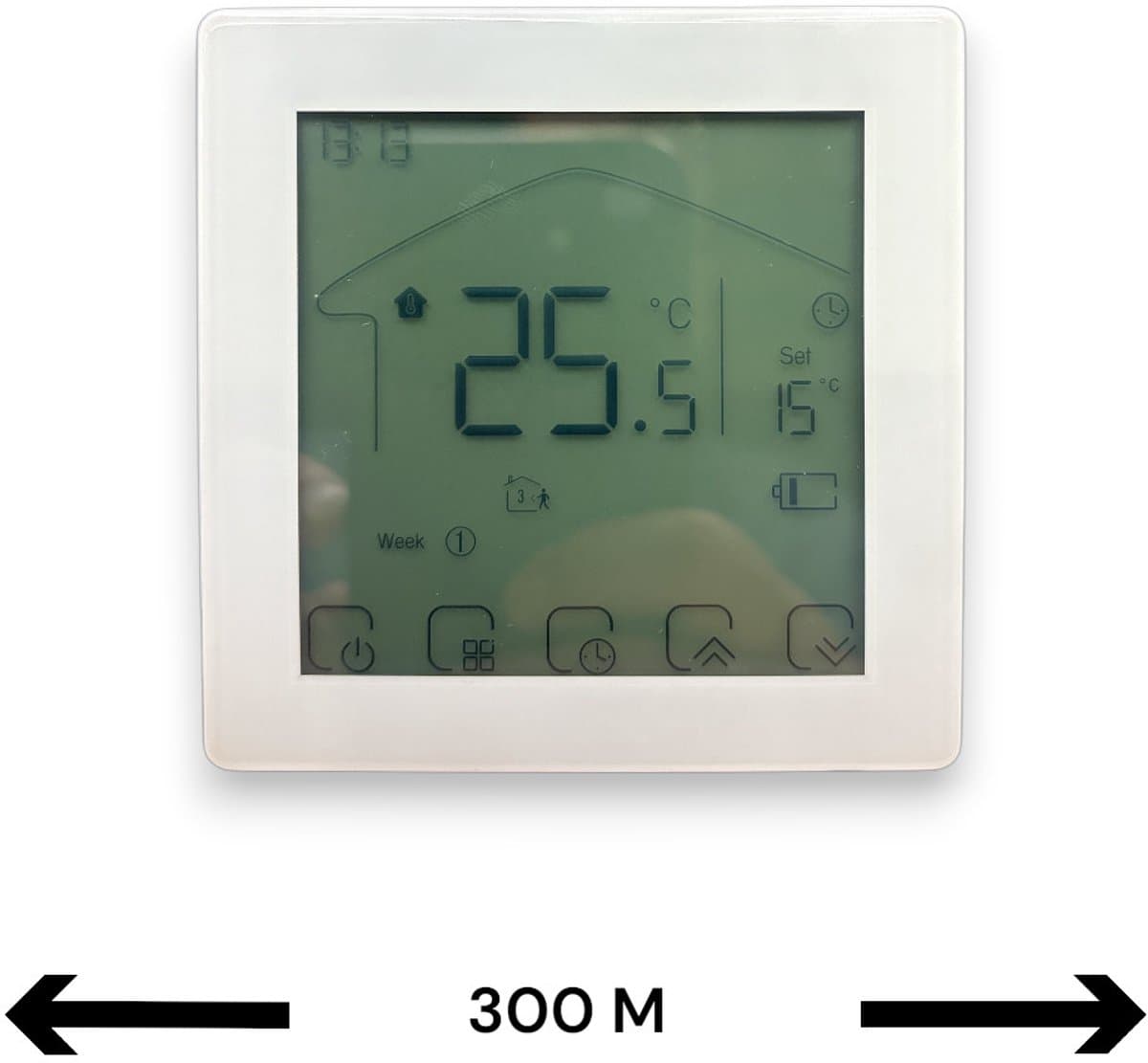 Thermostaat | Wifi | Touchscreen | Draadloos | Programmeerbaar | Tuya Smart Life | Wit — afbeelding 1
