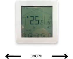 Thermostaat | Wifi | Touchscreen | Draadloos | Programmeerbaar | Tuya Smart Life | Wit