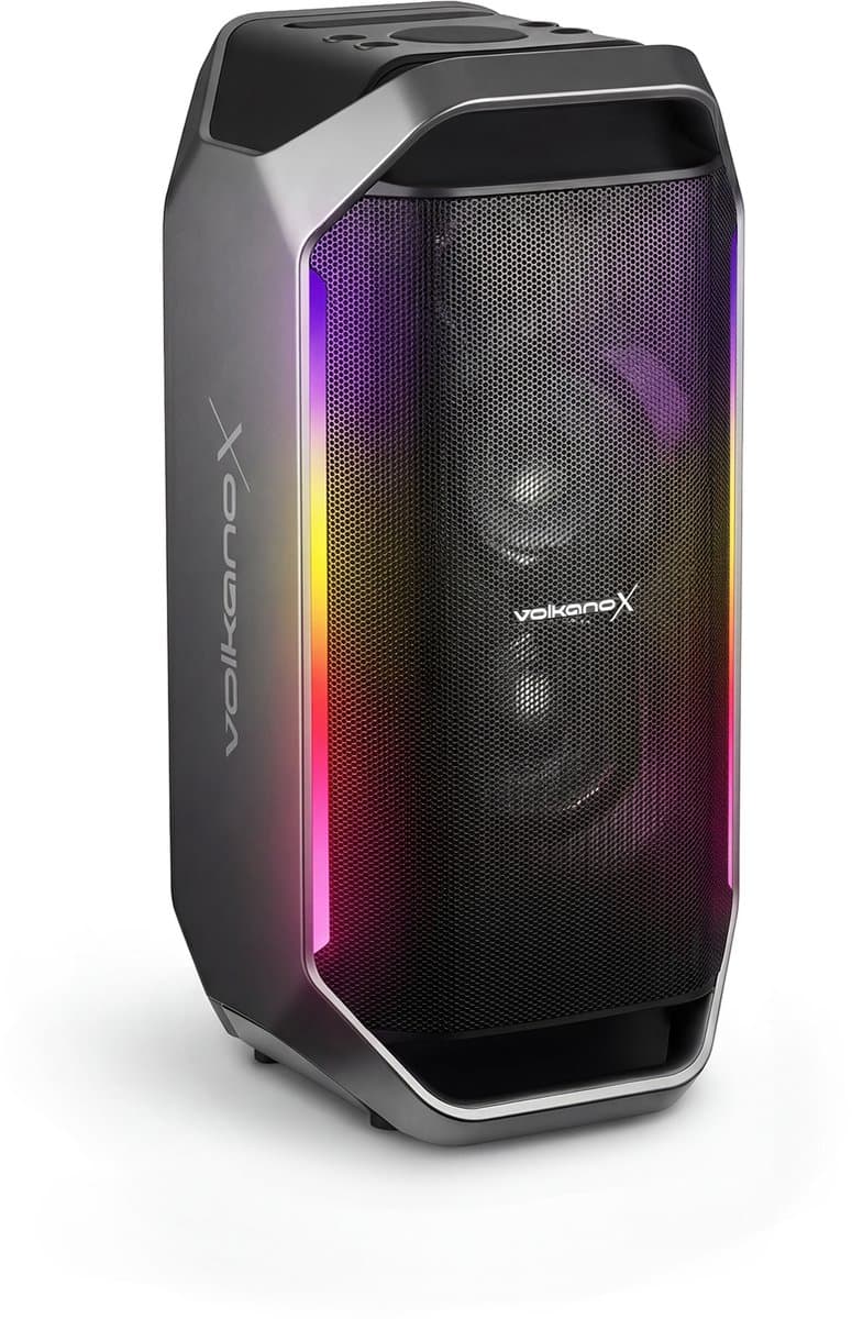 VolkanoX Partybox Thermix - Bluetooth Speaker 300W - Muziek Box - LED Verlichting - TWS Koppelbaar - Zwart — afbeelding 1