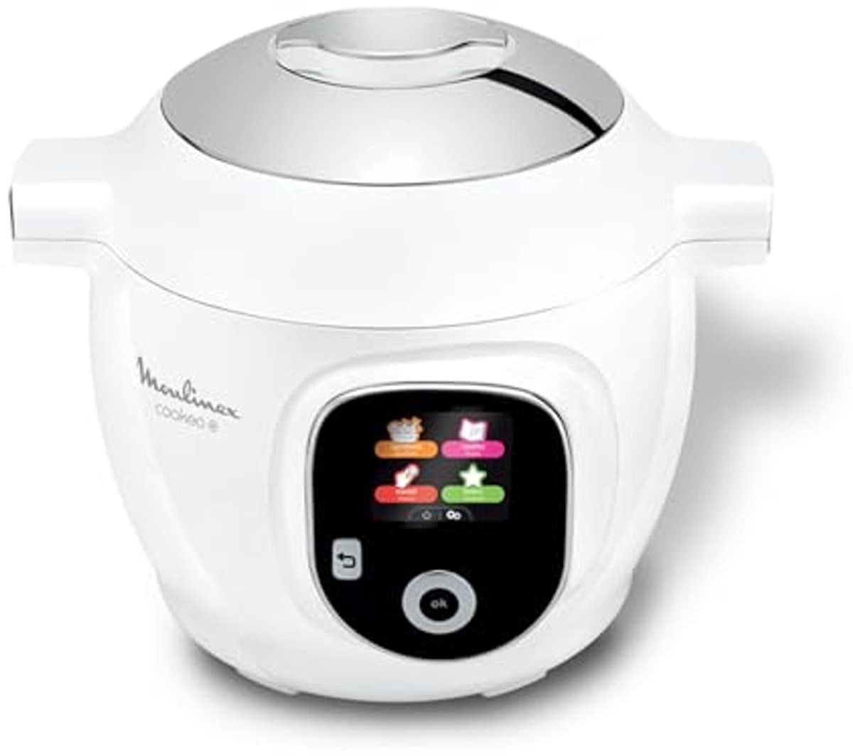 Intelligente Multikoker - Hogedrukpan Snelkookpan - Snelle Maaltijden Bereiden - 80 Geïntegreerde Recepten - 6 Liter - Wit — afbeelding 1