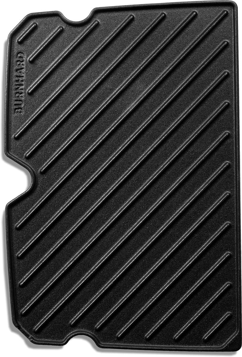 Gietijzeren omkeerbare BURNHARD® bakplaat, geëmailleerd, optimale warmteverdeling, vetafvoer, voor gasbarbecues, compatibel met EARL, FRED, WAYNE – BBQ grillplaat — afbeelding 1