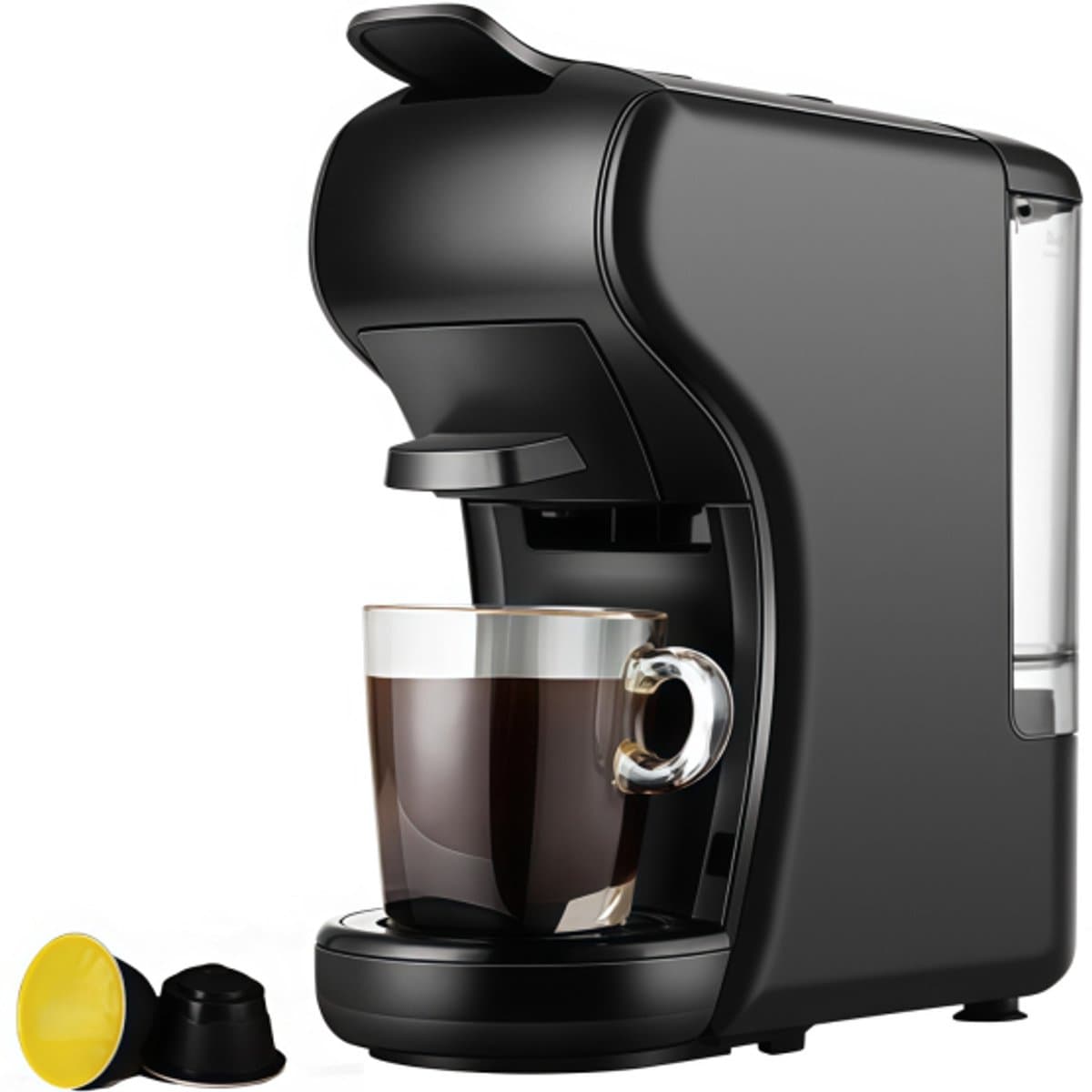 KZQ Koffiemachines - Espressomachine - Koffiezetapparaat - Espressomachines - Koffiemachine - Capsule koffiemachine - Automatische koffiemachine - Opstarttijd 40 seconden - Voor latte - Voor zwarte koffie - Voor thuis - Voor kantoor - Cadeau - Zwart — afbeelding 1