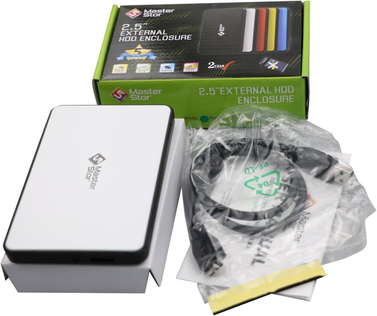 Draagbare Externe Harde Schijf 2,5 inch 160GB USB 3.0 - Supersnelle Externe Opslag voor Laptop en PC - Wit — afbeelding 1