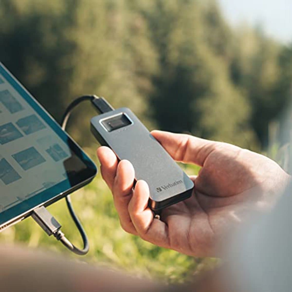 Veilig Externe SSD met Vingerafdrukscanner - 512 GB - USB 3.0 - Voor Windows en Mac — afbeelding 1
