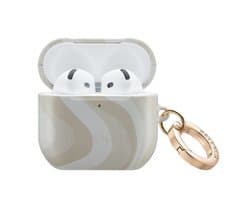 Selencia Case - Hoesje geschikt voor AirPods 4 / 4 met ANC / 5 / 5 met draadloze oplaadcase - Desert Waves Beige