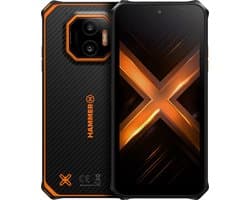 Hammer Energy X2 - 5G-smartphone - 8GB/256GB Zwart en Oranje - bouwtelefoon
